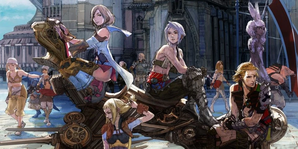 final fantasy xii characters on a machine 
